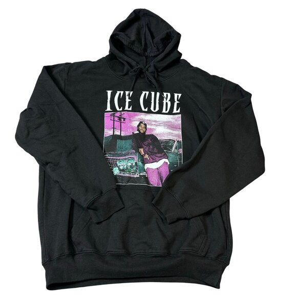 Ice Cube Mens Large Black Graphic Hoodie Good Day Vintage Sweatshirt Large - Picture 2 of 7